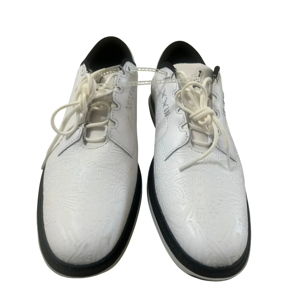 Jordan ADG 5 Golf Shoes Men 8.5 White Excellence Laser Etched FQ6642-102